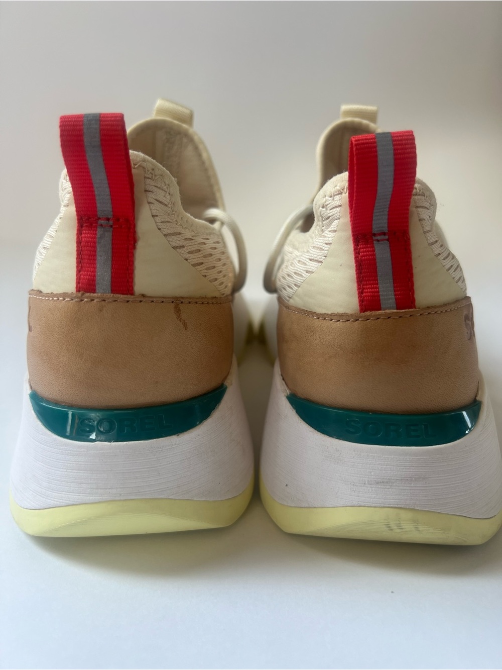 Sorel Kinetic Impact II Crossover Cream Knit Ghillie Lace Sneaker SZ 10 - Picture 13 of 16